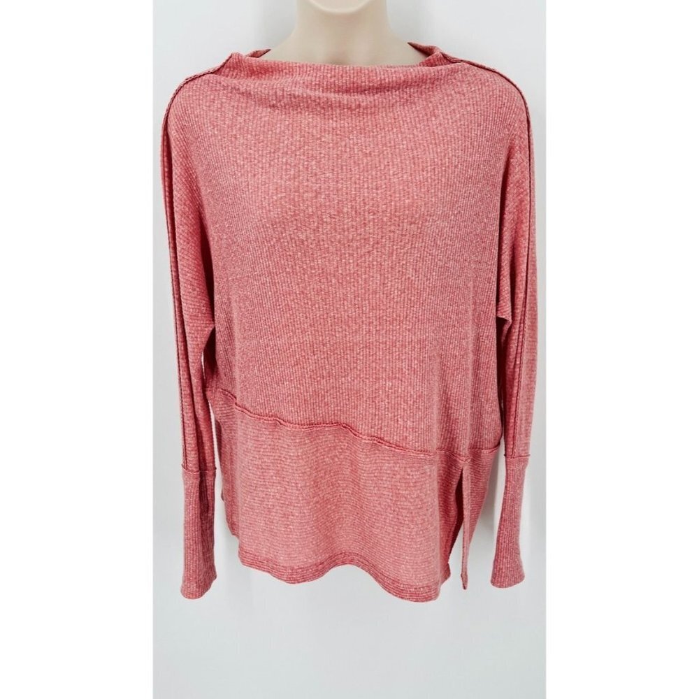 Free People We the Free Oversized Knit Tunic Top Pink Knit Size S Long Sleeve